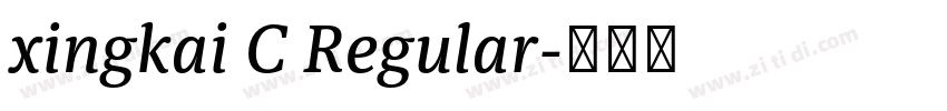 xingkai C Regular字体转换